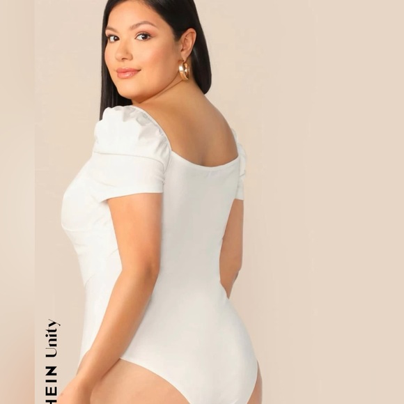 WHITE WRAP BODYSUIT- SZ 2XL - Picture 3 of 8